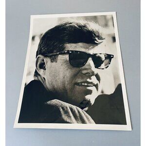 John F. Kennedy JFK B&W Glossy Photo Poster in Sunglasses 8x10” Picture